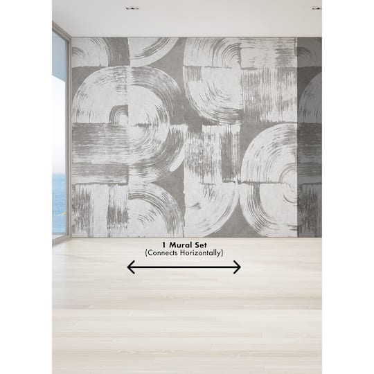 Katie Hunt Dove Gray Brushstrokes Wall Mural